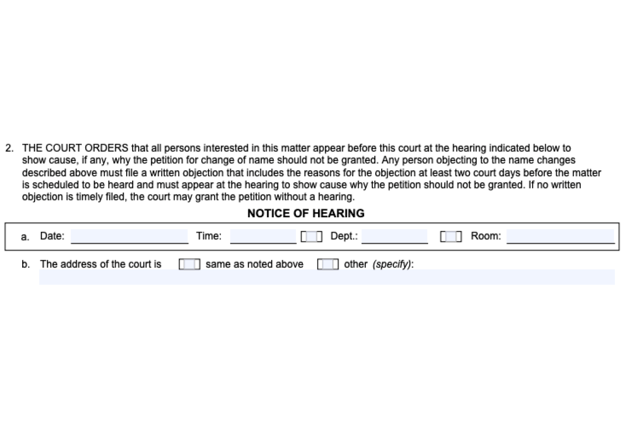 Order To Show Cause For Name Change form NC 120 California Courts